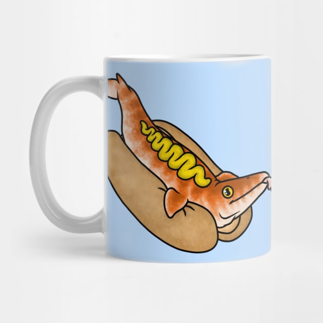 Mosasaur Hotdog by saradrawspaleo